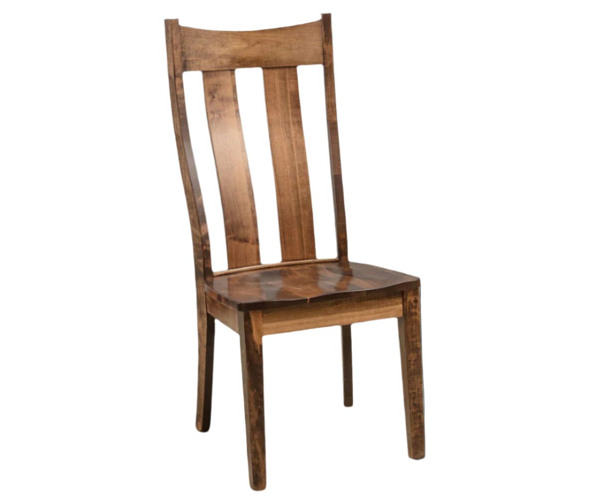 Amish Albany Side Chair - Solid Brown Maple - OCS-119 Cappuccino Stain