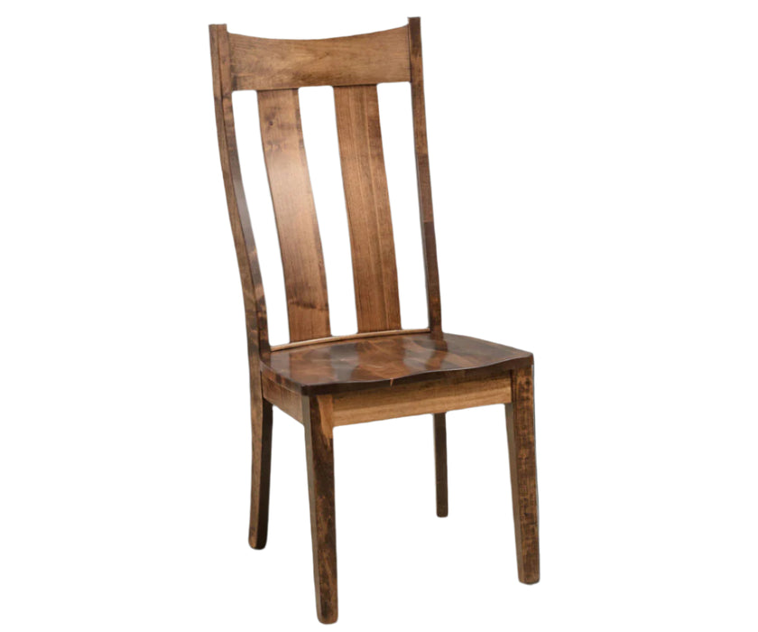 Amish Albany Side Chair - Solid Brown Maple - OCS-119 Cappuccino Stain