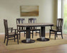 Amish Alcoe Round Double Pedestal Table Double Pedestal Dining Tables Modern