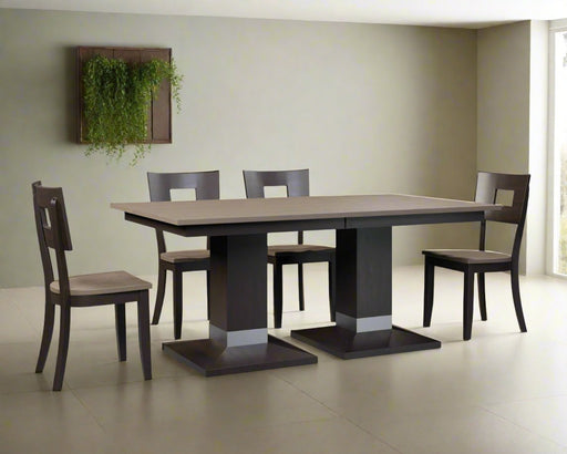 Amish Alcoe Square Double Pedestal Table Double Pedestal Dining Tables Modern