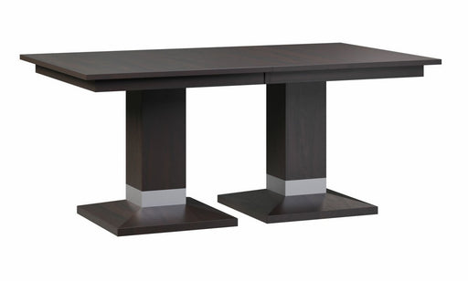 Amish Alcoe Square Double Pedestal Table Double Pedestal Dining Tables Modern