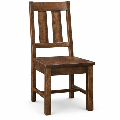 Amish Alexandria Dining Chair Side Chair Dining Chairs - Mission Style Amish Dining Chair - Rustic Quarter Sawn White Oak - Earthtone Stain