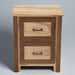 Amish Wormy Maple and Rustic Walnut Bedroom Nightstand Front Facing