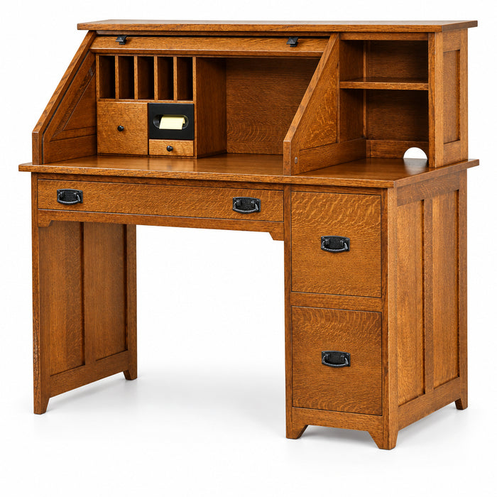 Amish Allison Rolltop Desk Rolltop Desks Mission