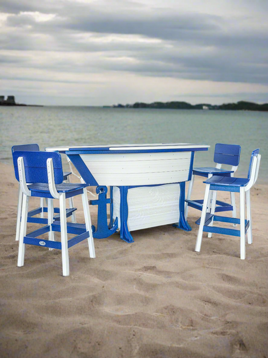 Amish Anchor Avenue Bar Table 76" (Boat)
Amish Made Poly Bar Table
Patriot Blue on Bright White