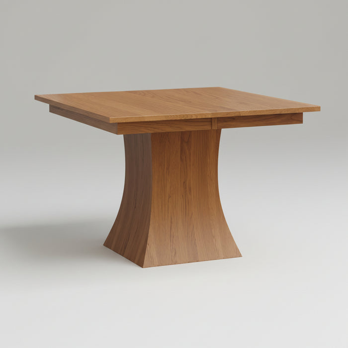 Amish Anover Twisted Base Dining Table - Amish Square Contemporary Modern Dining Table - Solid Oak Dining Table
