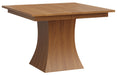 Amish Anover Twisted Base Dining Table - Amish Square Contemporary Modern Dining Table - Solid Oak Dining Table