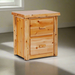 Amish Appalachian Cedar Log 2-Drawer Nightstand - White Cedar Log - Nightstand Only Photo