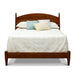 Mid Century Poster Arched Headboard Walnut Bed Platform Style