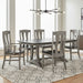 Amish Arnica Dining Set - Contemporary Double Pedestal Table and chairs - 2-Tone - Brown Maple Wood
