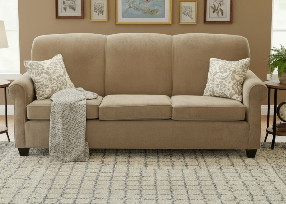 Amish Ashery Sofa Stationary Sofas Indoor Fabric Traditional Weaver's Fabrics