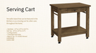 Amish Asheville Serving Cart Island - Solid Oak Amish Island Cart - Amish Island on Casters - Catalog Photo