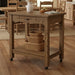 Amish Asheville Serving Cart Island - Solid Oak Amish Island Cart - Amish Island on Casters - In-Room Photo
