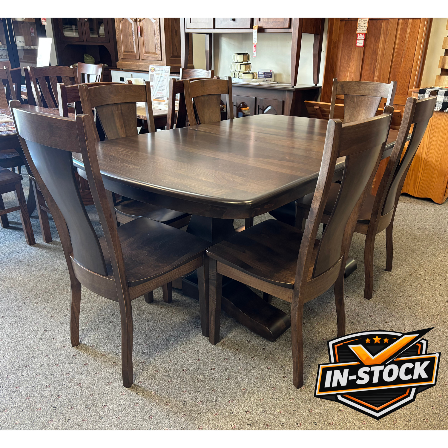 Amish Ashley Double Pedestal Dining Set - In-Stock