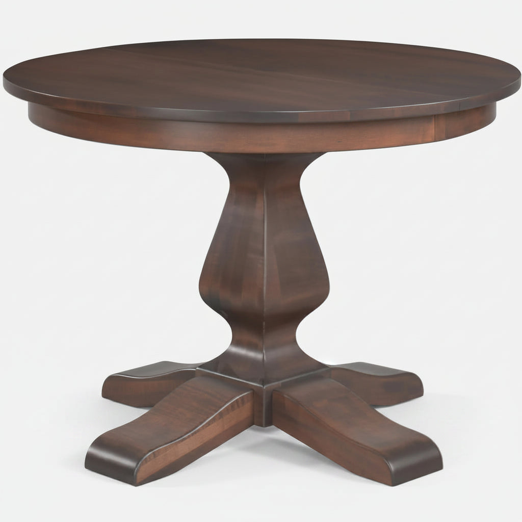 Amish Ashley Single Pedestal Single Pedestal Tables Farmhouse Traditional