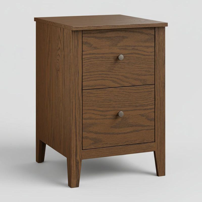 Amish Ashton 2 Drawer Filing Cabinet in FC42000 Almond on Oak Lamb Wood Working Quick Ship