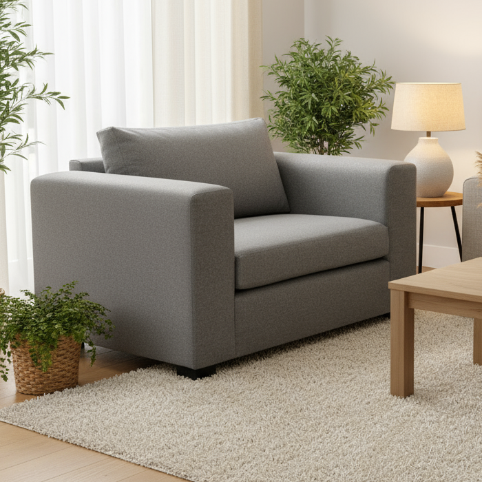 Amish Ashton Chair & Half Stationary Chairs Contemporary Indoor Fabric Modern Weaver's Fabrics