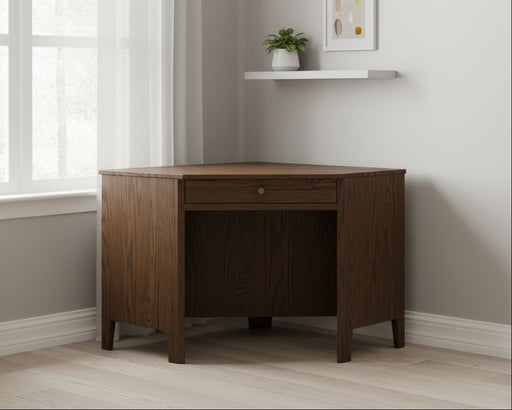 Amish Ashton Corner Desk Fc-42000 Almond on Oak Lamb Wood Working Quick Ship