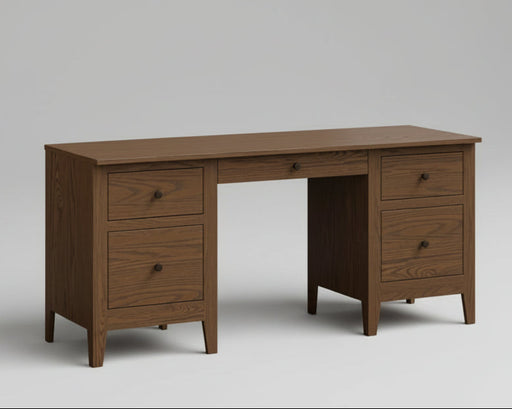 Amish Ashton Desk FC-42000 Almond Lamb Wood Working Quick Ship Desk