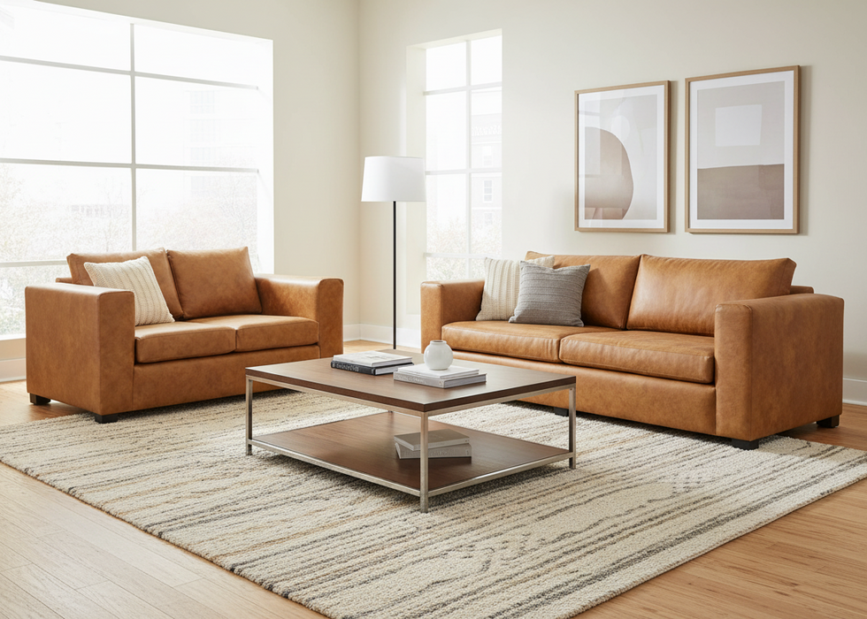 Amish Ashton Westbrook Leather Comfy Modern Plush Couches