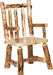 Aspen Log Armed Dining Chair Natural Colorado Aspen Cabin Dining Chair Front Facing