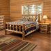Amish Aspen Log 2 Drawer Nightstand Rocky Mountain Quick Ship Collection