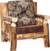 Amish Built Aspen Log Chair Colorado Aspen Log Livingroom Furniture Accent Chair Front Facing