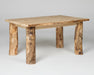 Aspen Log Dining Table Natural Colorado Aspen Log Wood Cabin Style Dining Table Front Facing