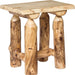 Aspen Log End Table Colorado Aspen Log Wood Cabin End Table Front Facing