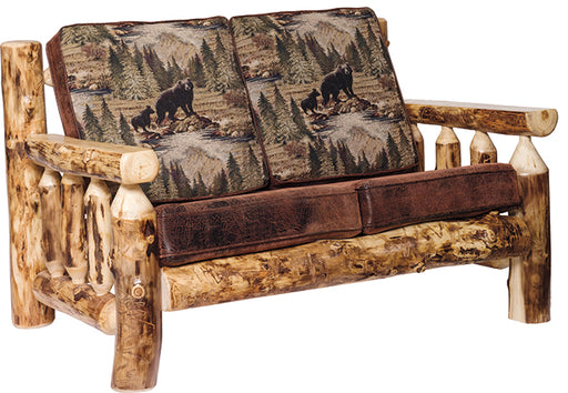 Log Loveseat Colorado Aspen Log Loveseat Cabin Style Livingroom Furniture Amish Built Front Facing