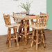 Aspen Log Pub Dining Set Natural Colorado Aspen Log Cabin Pub Table and Chairs Front Facing