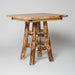 Aspen Log Pub Dining Table Natural Colorado Aspen Log Wood Cabin Style Pub Table Front Facing