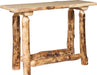 Aspen Log Sofa Table Colorado Aspen Log Wood Cabin Sofa Table Front Facing