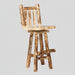 Aspen Log Swivel Bar Chair Natural Colorado Aspen Cabin Bar Chair Front Facing