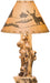 Log Table Lamp Colorado Aspen Log Table Lamp Cabin Lamps Front Facing