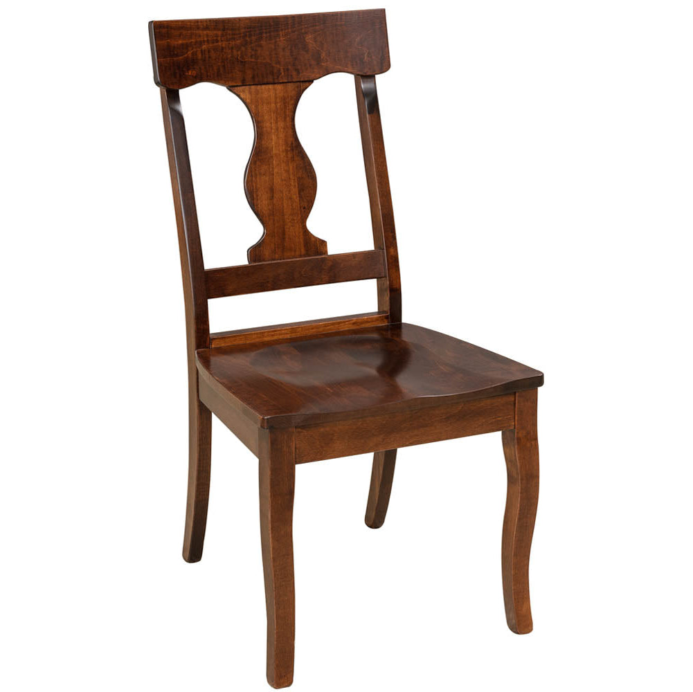 Amish Auburn Dining Chair - Berlin Woodworking - Solid Brown Maple Amish Dining Chair