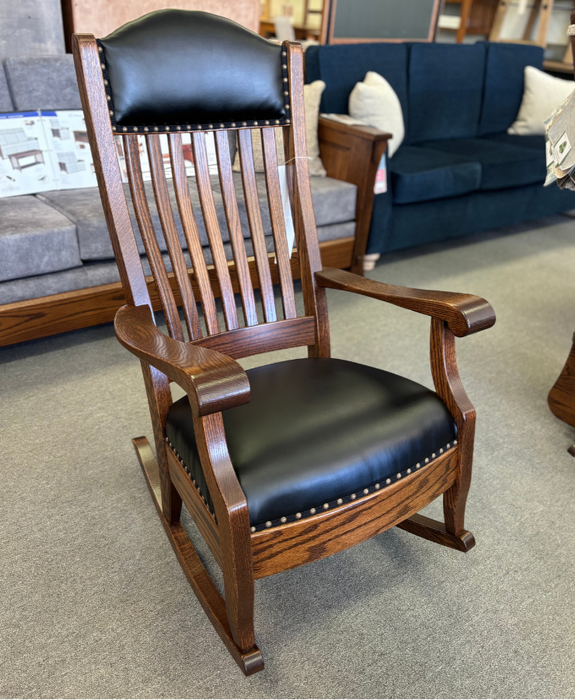 Amish Auntie's Rocker - Buckeye Rockers - AR35 - Solid Oak Rocking Chair