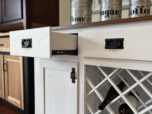 Amish Austin Wine Buffet - Amish Farmhouse Wine Storage Buffet - Solid Oak Amish-Made Wine Buffet 1