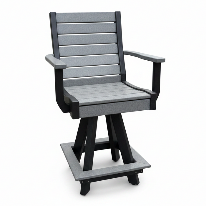 Amish Baldwin Swivel Balcony Chairs - Amish Modern Poly Balcony Dining Set - Tangent Poly 