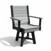 Amish Baldwin Swivel Dining Chair With Arms - Modern Amish Poly Dining Chair