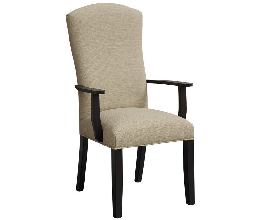 Amish Baltic Fabric Arm Dining Chair - Fully-Upholstered Amish Dining Chair - Y&M Chair