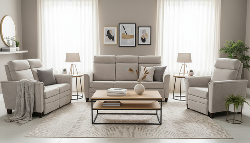 Amish Baltimore Recliner Group Photo - Amish Made Reclining Couches - Quality Fabrications