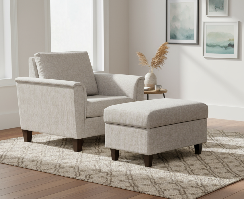 Amish Baltimore Storage Ottoman + Chair Photo