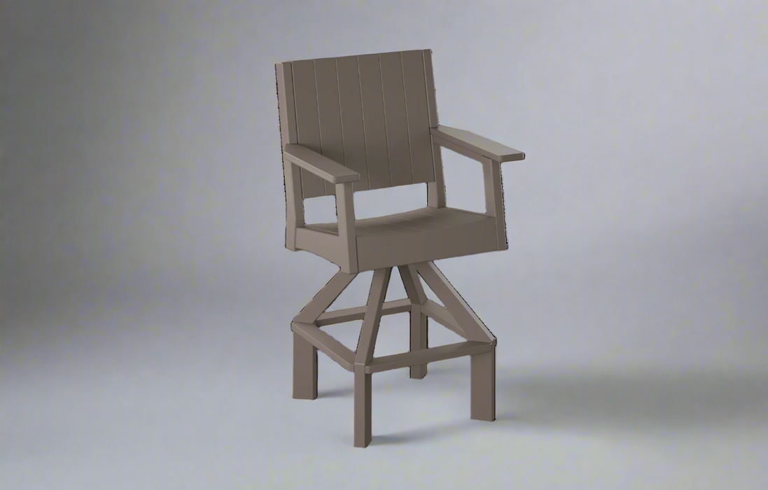Amish Bar Height Chat Swivel Gliding dining chair poly outdoor furniture