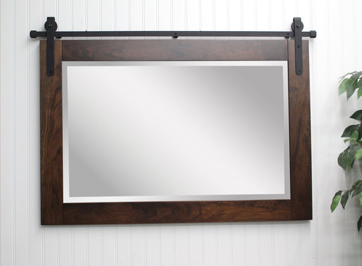 Amish Barn Door Rail Horizontal Wall Mirror
Mounting Lags &amp; Spacers are Included
Beveled Mirrors are Standard