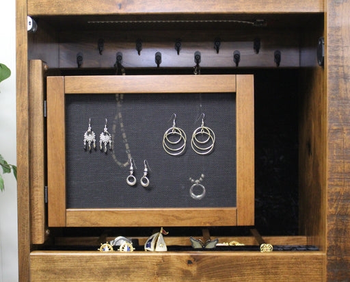 Amish Barnwood Top Mega Leaner Mirror Earring Screen