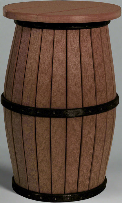 Amish Barrel Chair Brown on Black