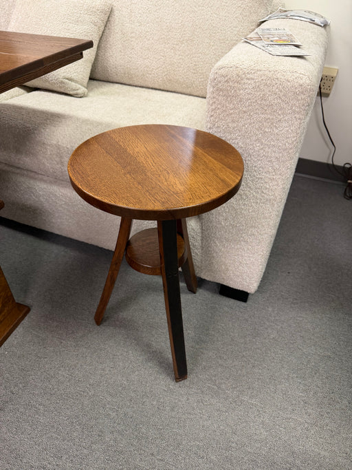 Amish Barrel Round End Table Rustic Barrel Table Quarter Sawn White Oak OCS-113 Michaels