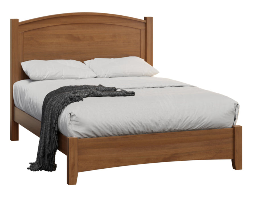 Barrington Panel Bed Amish Made Brown Maple Almond Stain Troyer Ridge Furniture Front Facing