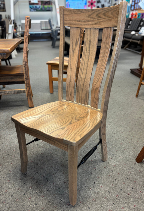 Amish Bayfield Rough Sawn Extension Table Dining Set - Bayfield Chairs - Wengerd Wood - Solid Rustic Red Oak - Plank Top & Breadboard Ends - Chair Only